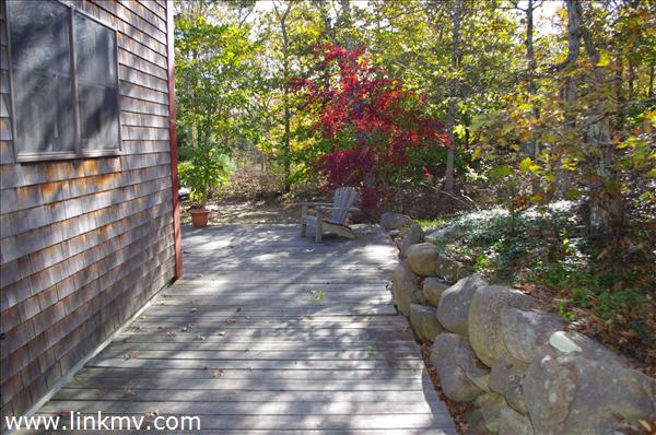 Deck, Stone Walls and Maples