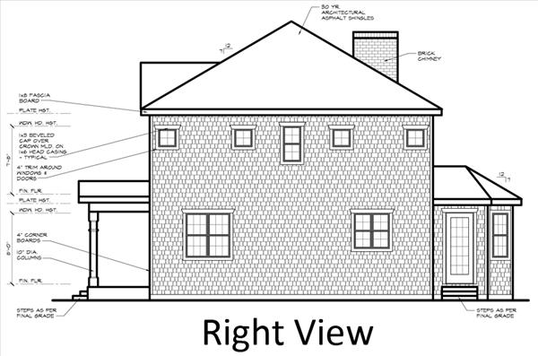 Main House Right Elevation