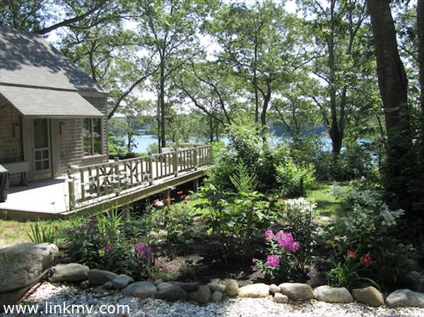 Side deck of main house overlooking the Lagoon