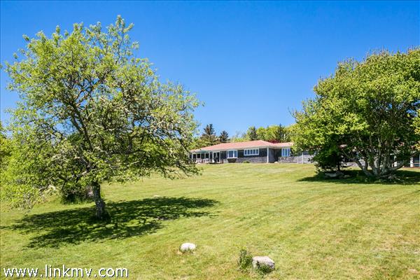 Beautiful broad sloping lawn.