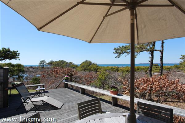 Deck looking out towards Naushon and Woods Hole
