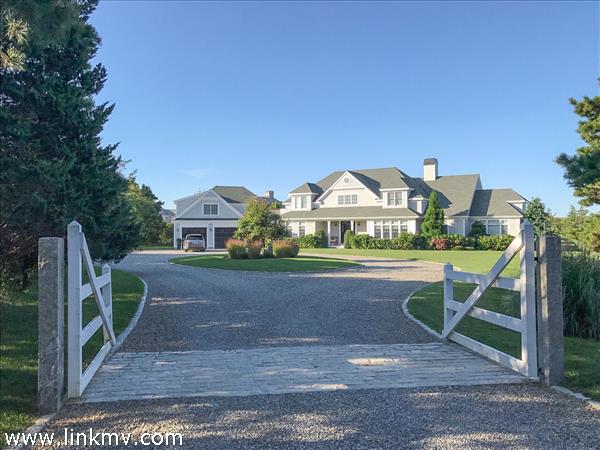 Entrance to a beautiful estate setting in the heart of Katama.